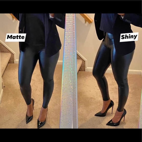 High Waisted Leather Leggings - Picture 1 of 2